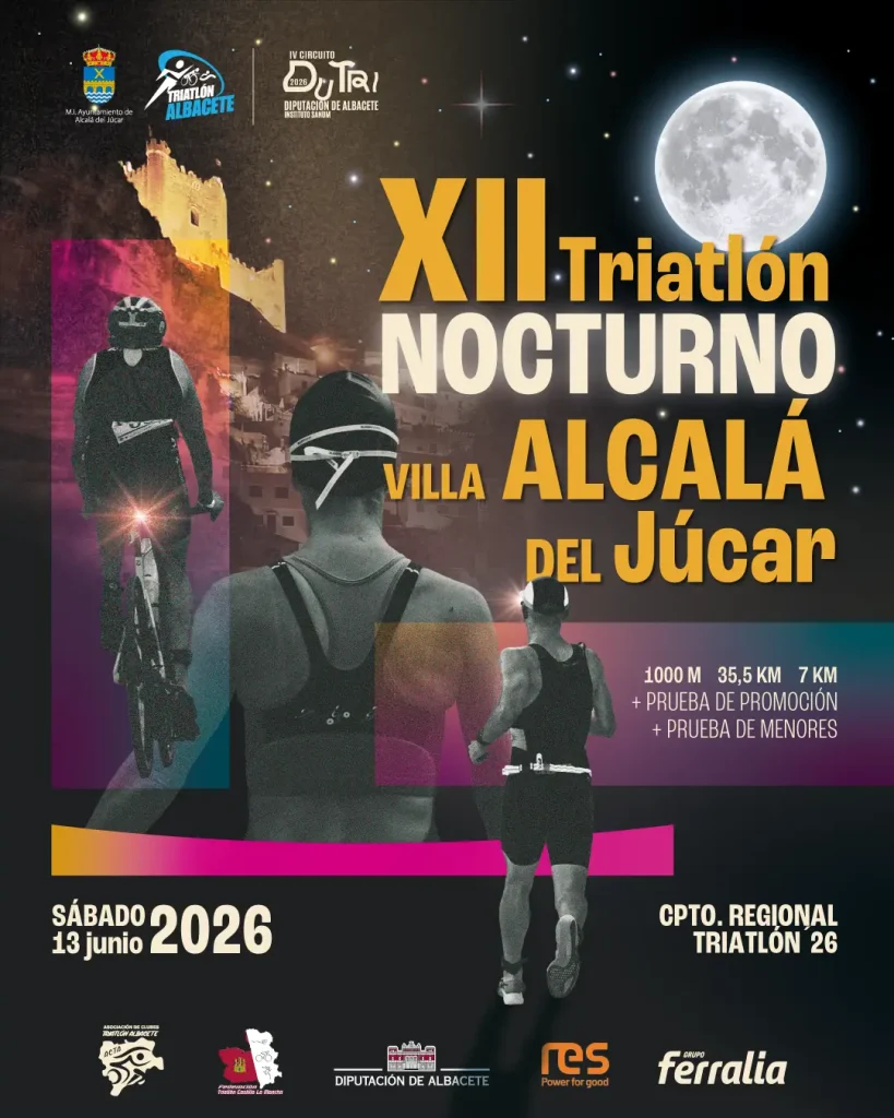 Cartel XII Triatlón Villa Alcalá del Júcar